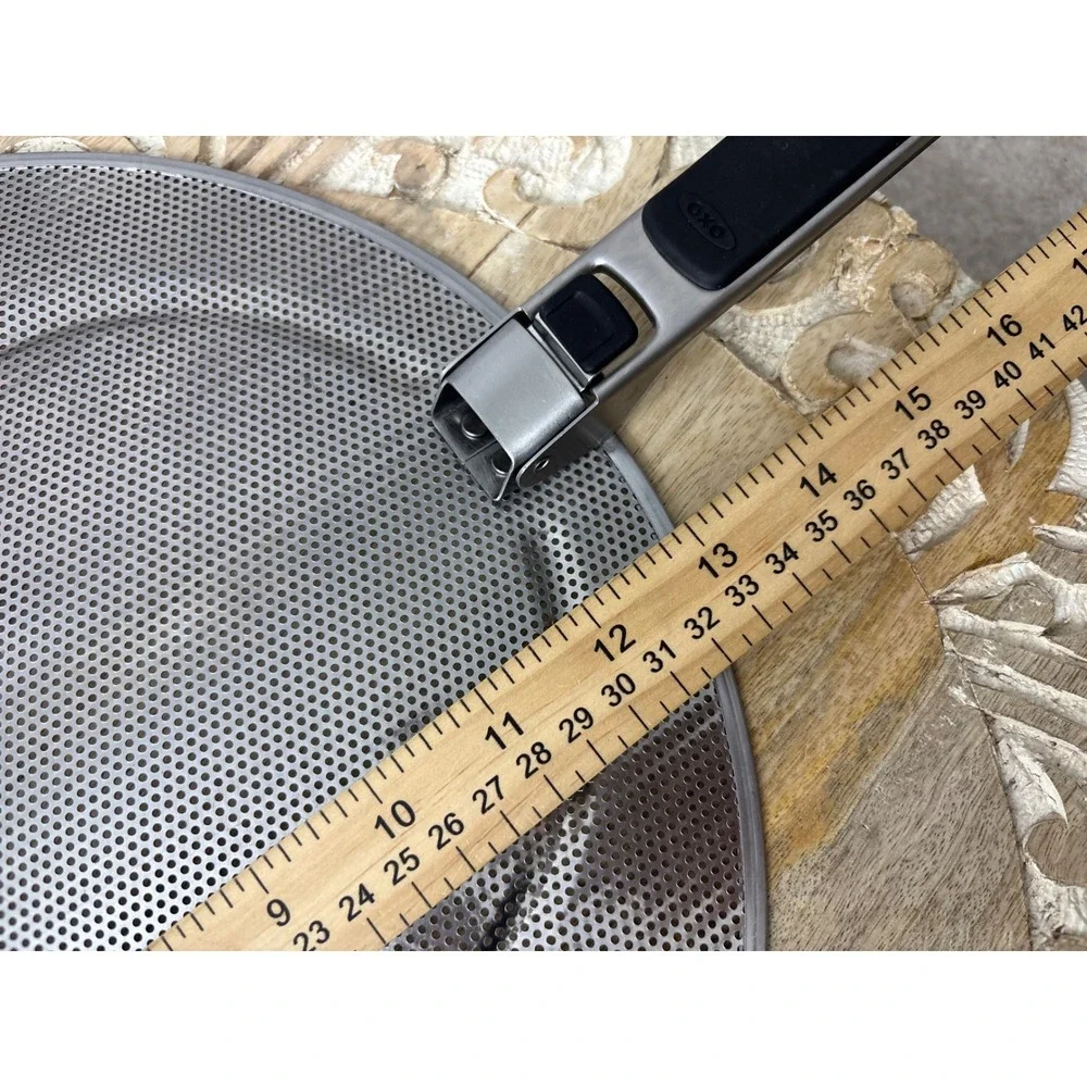 OXO Good Grips 13 Inch Stainless Steel Splatter Screen Folding Handle Silver